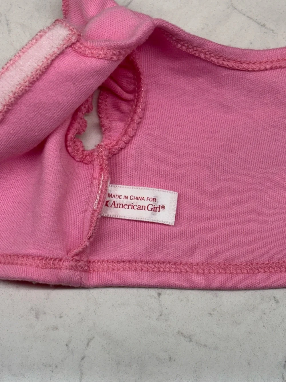 American Girl Pink Happy Birthday Ruffled Sleeve Top for Dolls